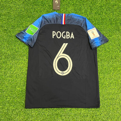 Paul Pogba France 2018 World Cup Final Retro Football Jersey Kit
