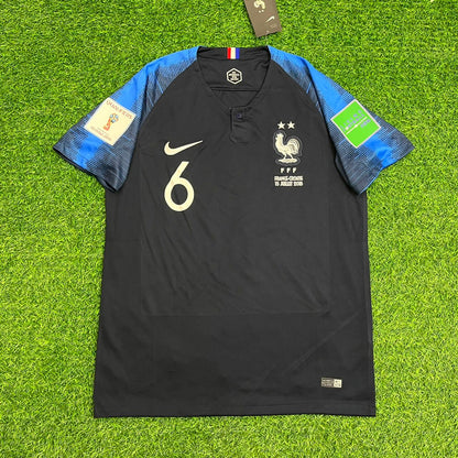 Paul Pogba France 2018 World Cup Final Retro Football Jersey Kit