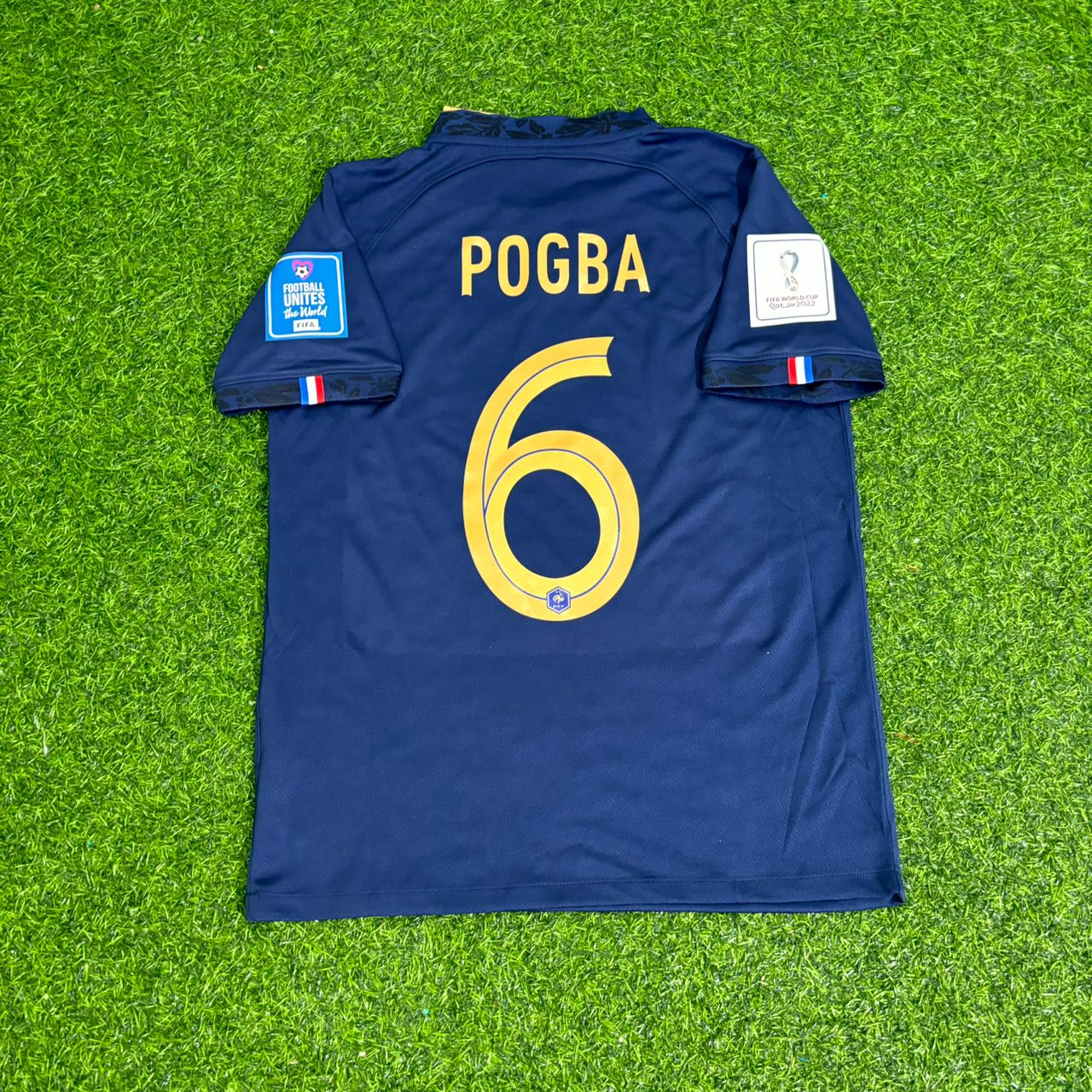 France World Cup 2022 Paul Pogba Final Retro Football Jersey