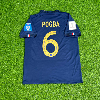 France World Cup 2022 Paul Pogba Final Retro Football Jersey