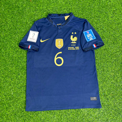 France World Cup 2022 Paul Pogba Final Retro Football Jersey