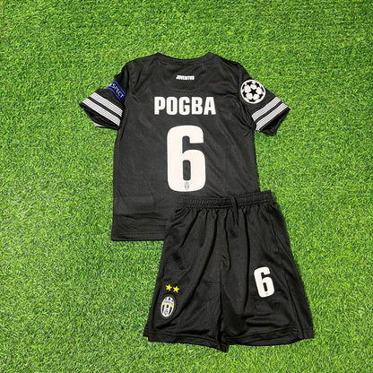 Paul Pogba Juventus 2012 2013 Kids Black Retro Football Jersey Kit
