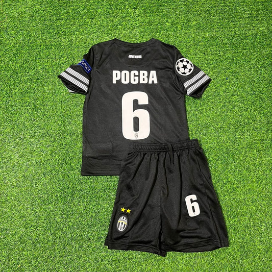 Paul Pogba Juventus 2012 2013 Kids Black Retro Football Jersey Kit