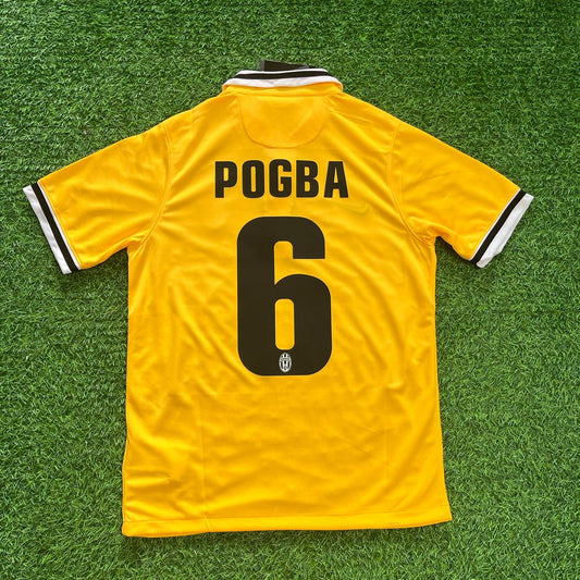 Paul Pogba Juventus 2013/2014 Yellow Away Retro Football Jersey Kit