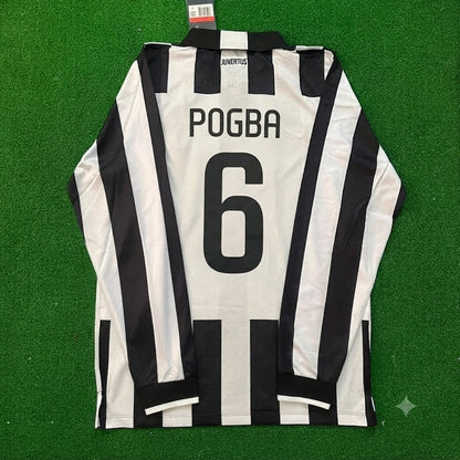 Paul Pogba #6 Juventus 2014 2015 Retro Long Sleeve Football Jersey