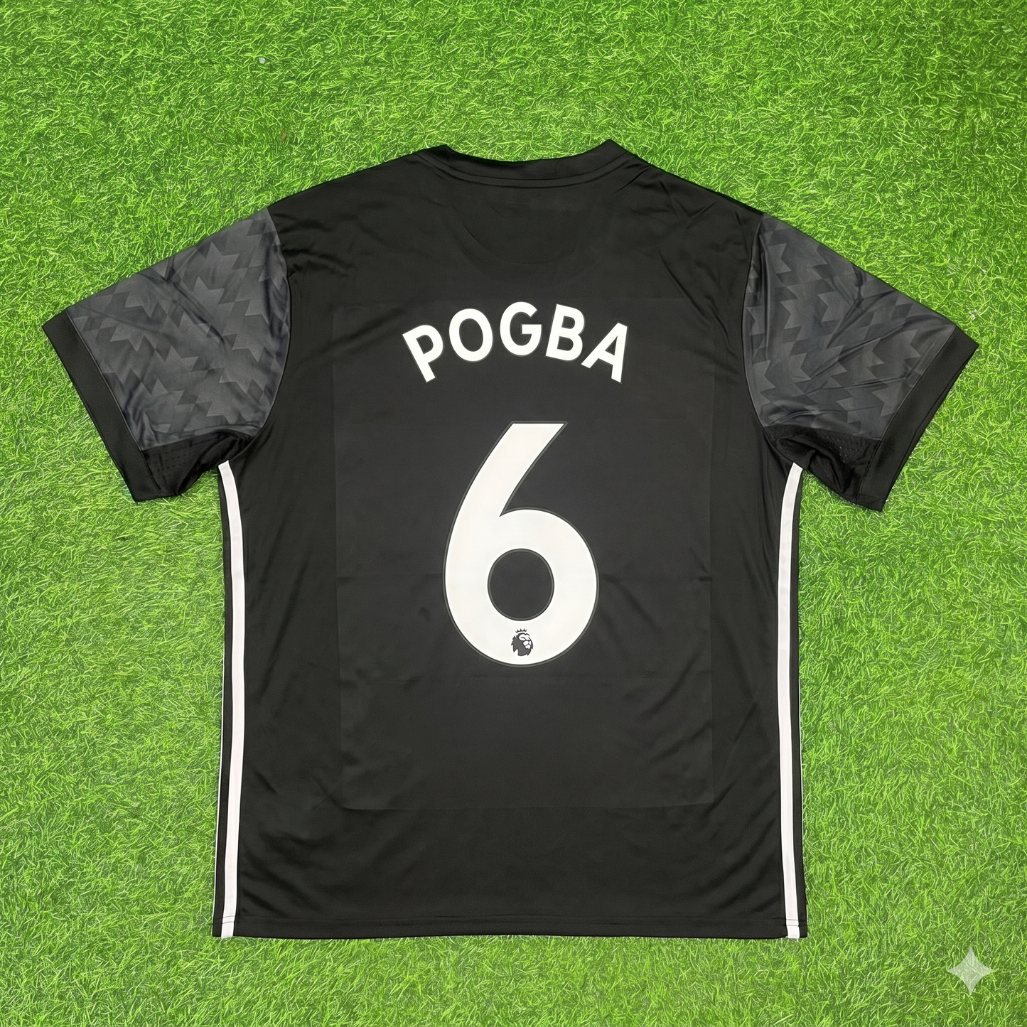 Paul Pogba Manchester United 2017-2018 Black Retro Football Jersey Kit
