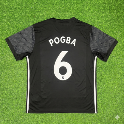 Paul Pogba Manchester United 2017-2018 Black Retro Football Jersey Kit