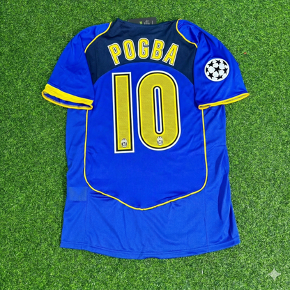 Paul Pogba Juventus Blue Retro Football Jersey Kit