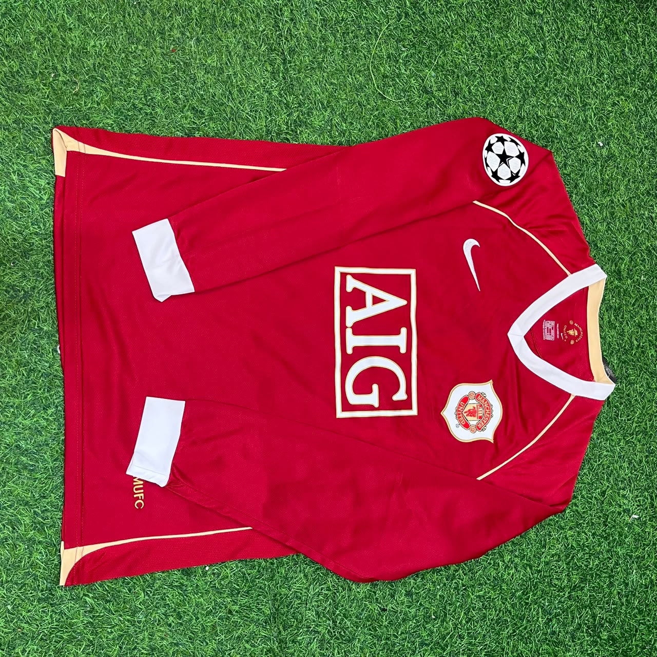 Ole Gunnar Solskjær #20 Manchester United 2006 2007 Red Golden Football Jersey
