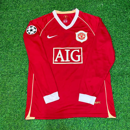 Paul Scholes #18 Manchester United 2006 2007 Red Golden Football Jersey