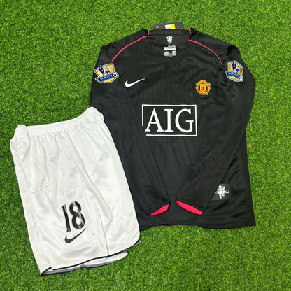 Paul Scholes Manchester United 2007/2008 EPL Black Kids Football Jersey Kit