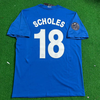 Paul Scholes Manchester United 2008 Retro Soccer Football Jersey Kit