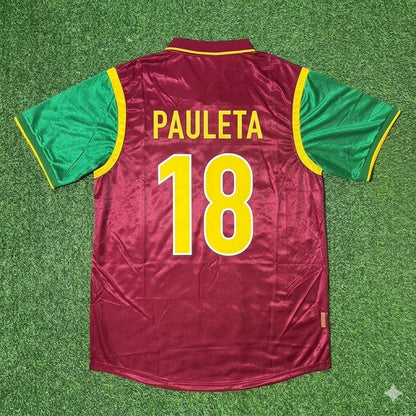 Portugal World Cup 1998 Pauleta #18 Retro Football Jersey