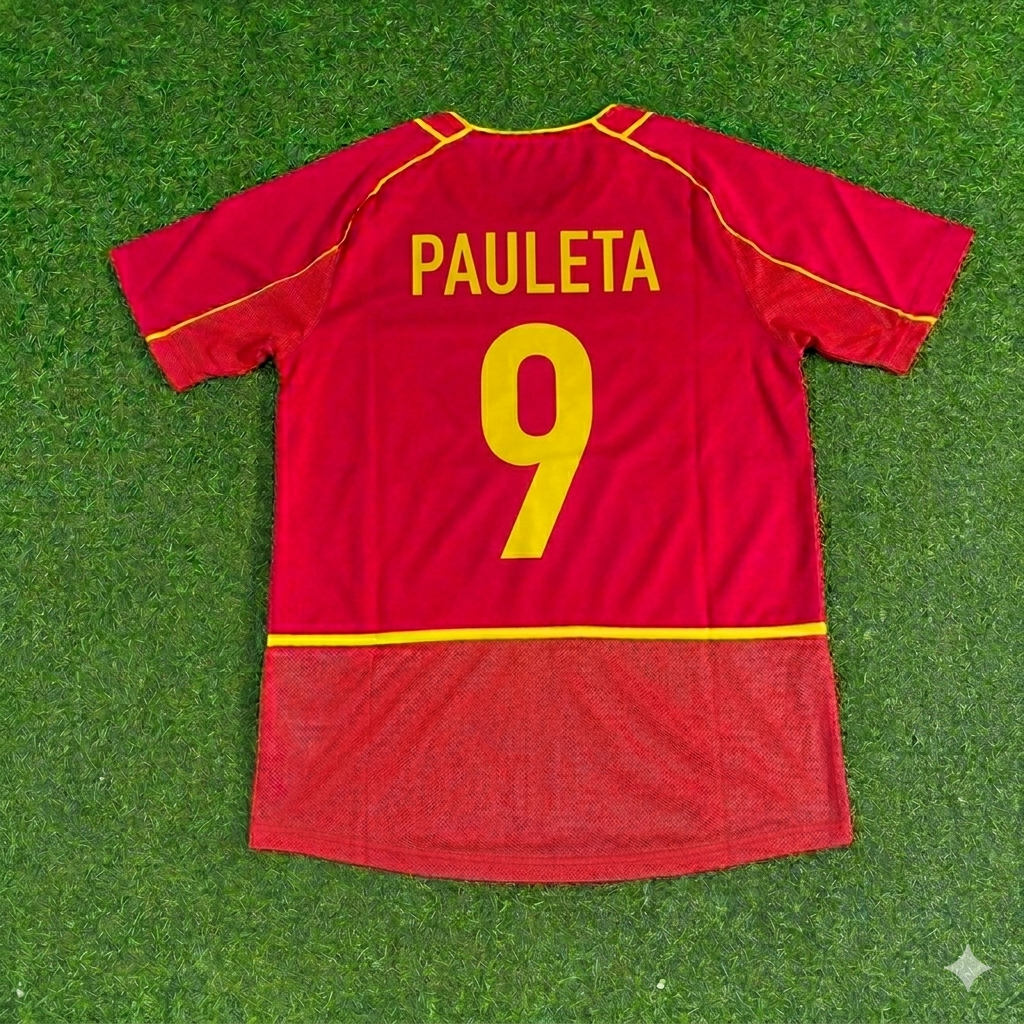 Pauleta #9 Portugal 2002 Retro Home Red Football Jersey Kit