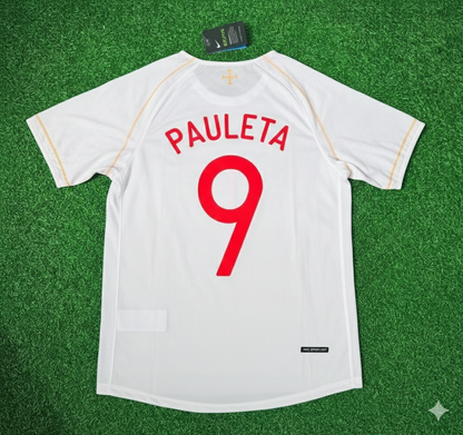 Pauleta Portugal 2002 Retro White Debut Football Jersey Kit
