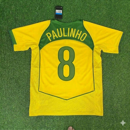 Paulinho 8 Brazil Retro Football Jersey Kit