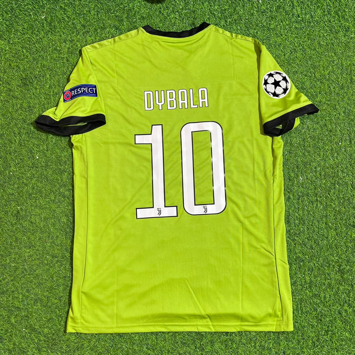 Juventus 2017-2018 Paulo Dybala #10 Season Third Green Retro Football Jersey