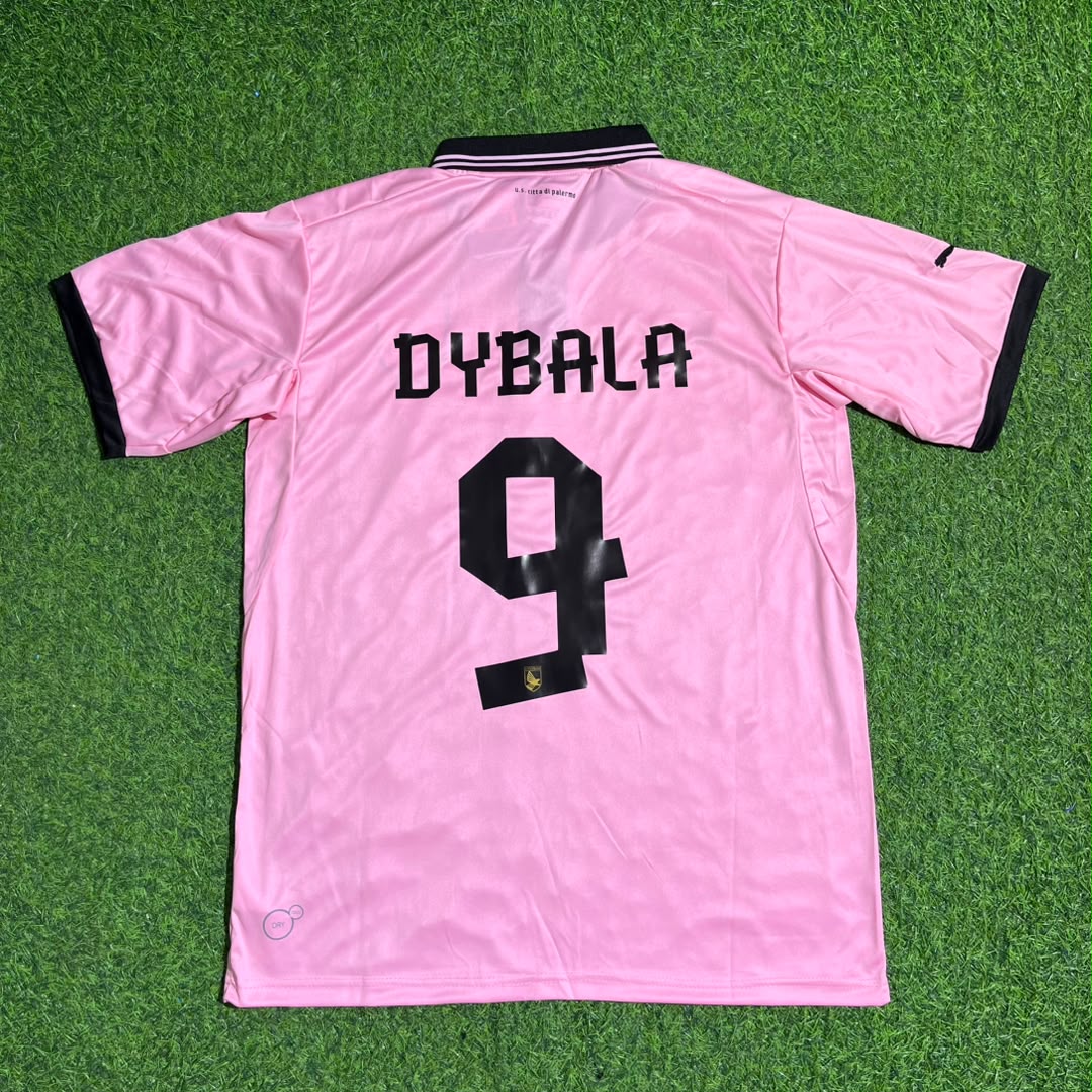 Palermo 2012-2013 Paulo Dybala Season Home Pink Retro Football Jersey