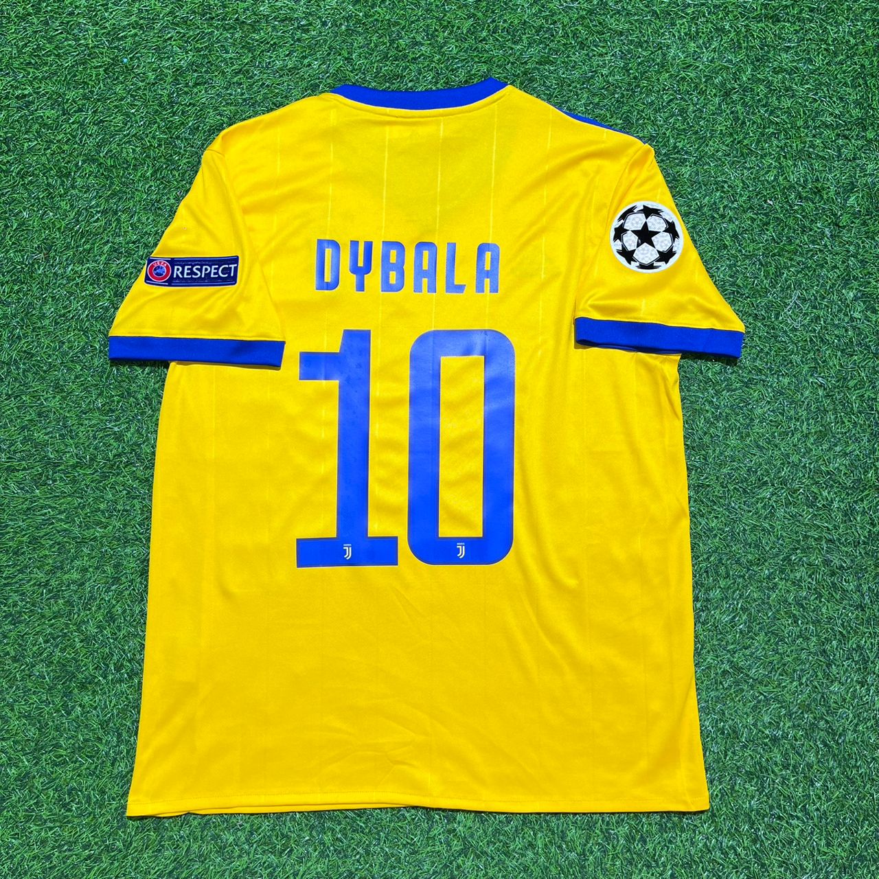 Paulo Dybala Juventus 2017-2018 Yellow Retro Football Jersey Kit