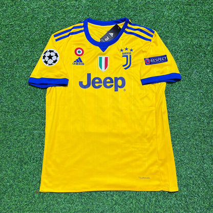 Gonzalo Higuain Juventus 2017-2018 Yellow Retro Football Jersey Kit