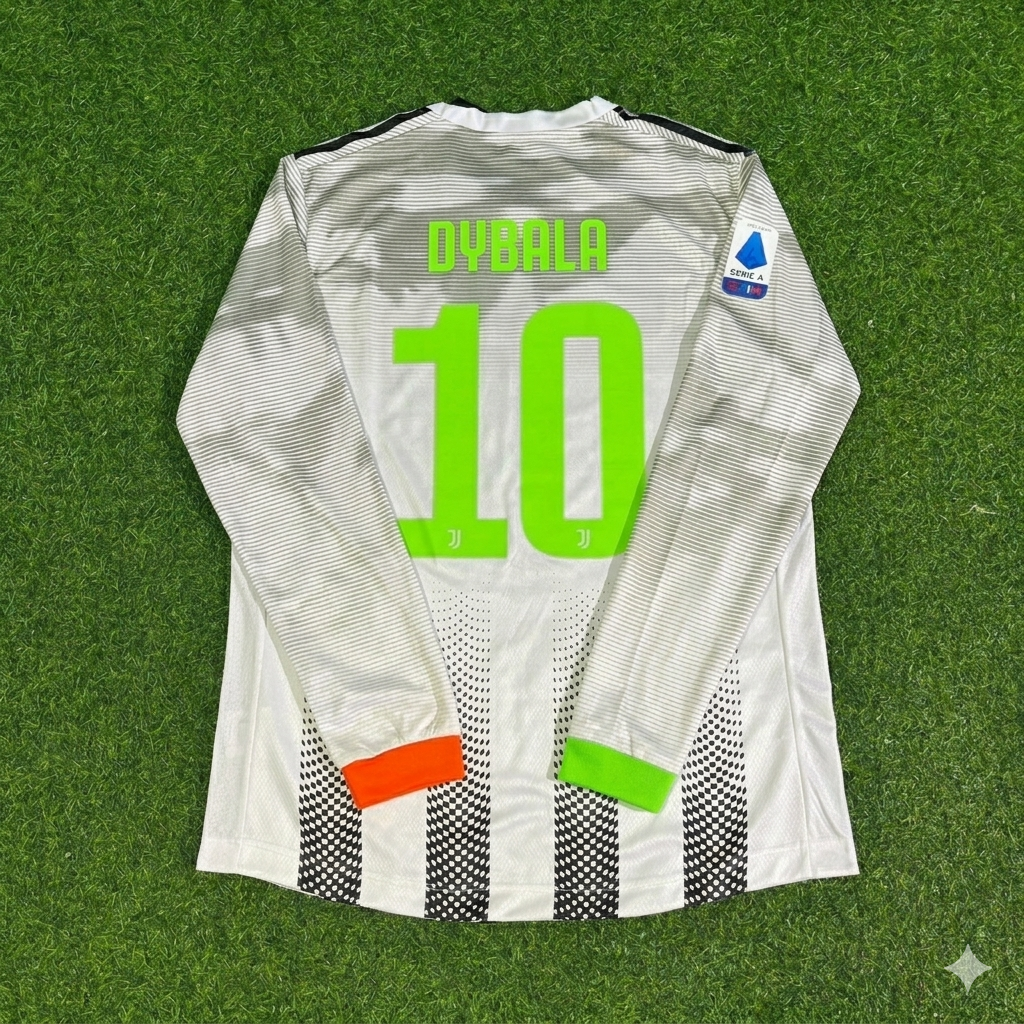 Paulo Dybala #10 Juventus 2019-2020 Long Sleeve Retro Football Jersey Kit