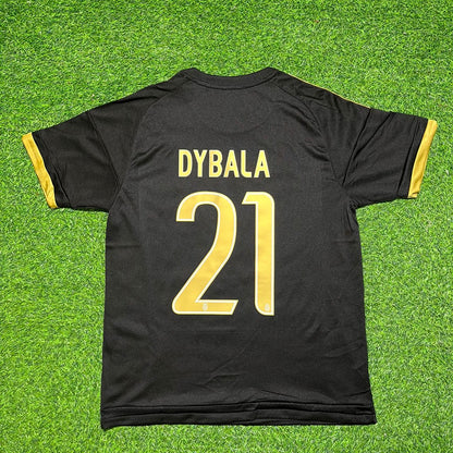 Paulo Dybala Juventus Black Retro Football Jersey Kit