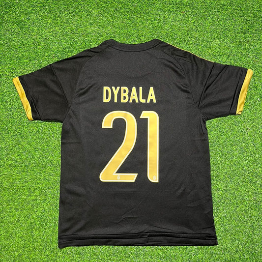 Paulo Dybala Juventus Black Retro Football Jersey Kit