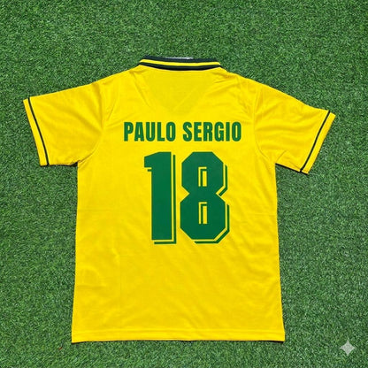 Brazil World Cup 1994 Paulo Sergio #18 Final Retro Football Jersey