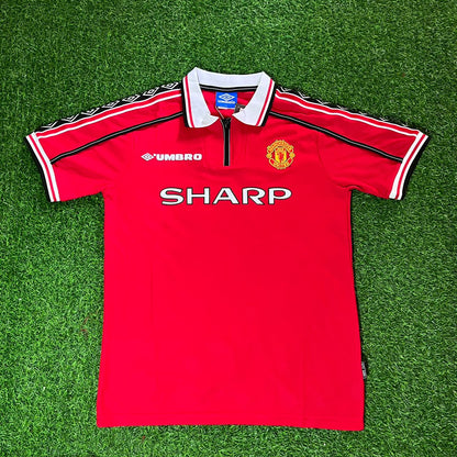 Andy Cole Manchester United 1999 Red Retro Football Jersey