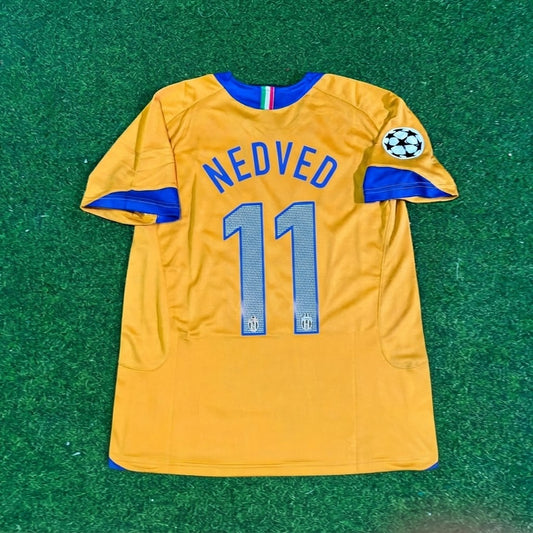 Pavel Nedved Juventus 2005-2006 Yellow Third Retro Football Jersey Paradise Edition