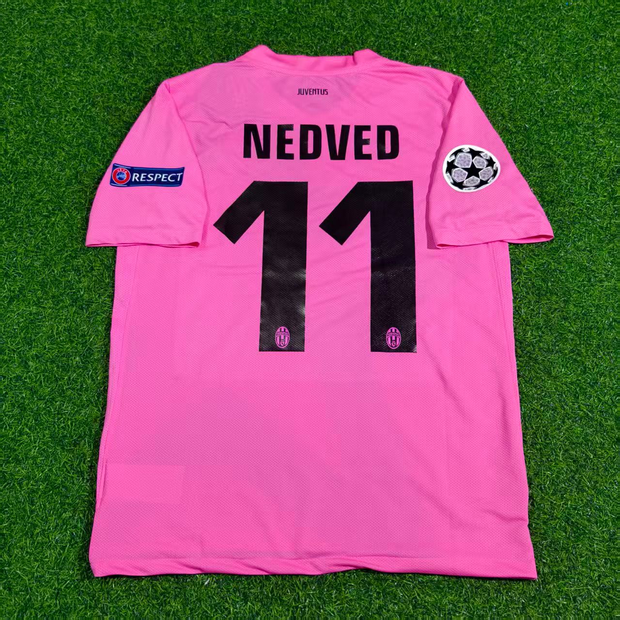 Pavel Nedved Juventus Pink Retro Football Jersey Kit