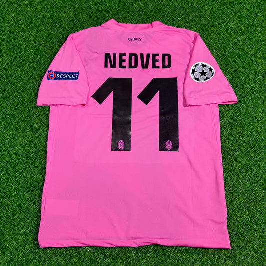 Pavel Nedved Juventus Pink Retro Football Jersey Kit