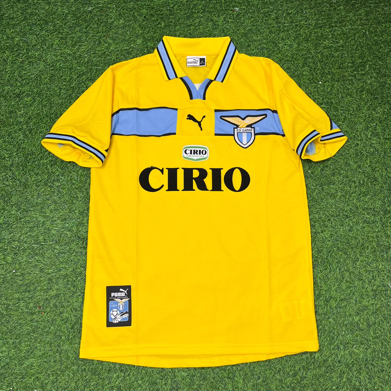 Pavel Nedved Lazio 1998-2000 Yellow Retro Football Jersey Kit