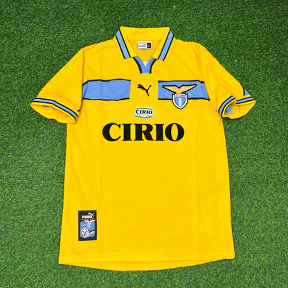 Pavel Nedved Lazio 1998-2000 Yellow Retro Football Jersey Kit