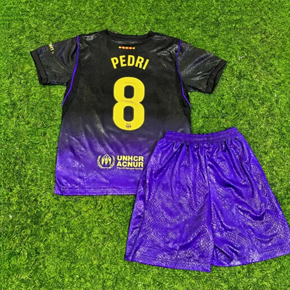 Pedri #8 Barcelona 2027 Away Kids Football Jersey