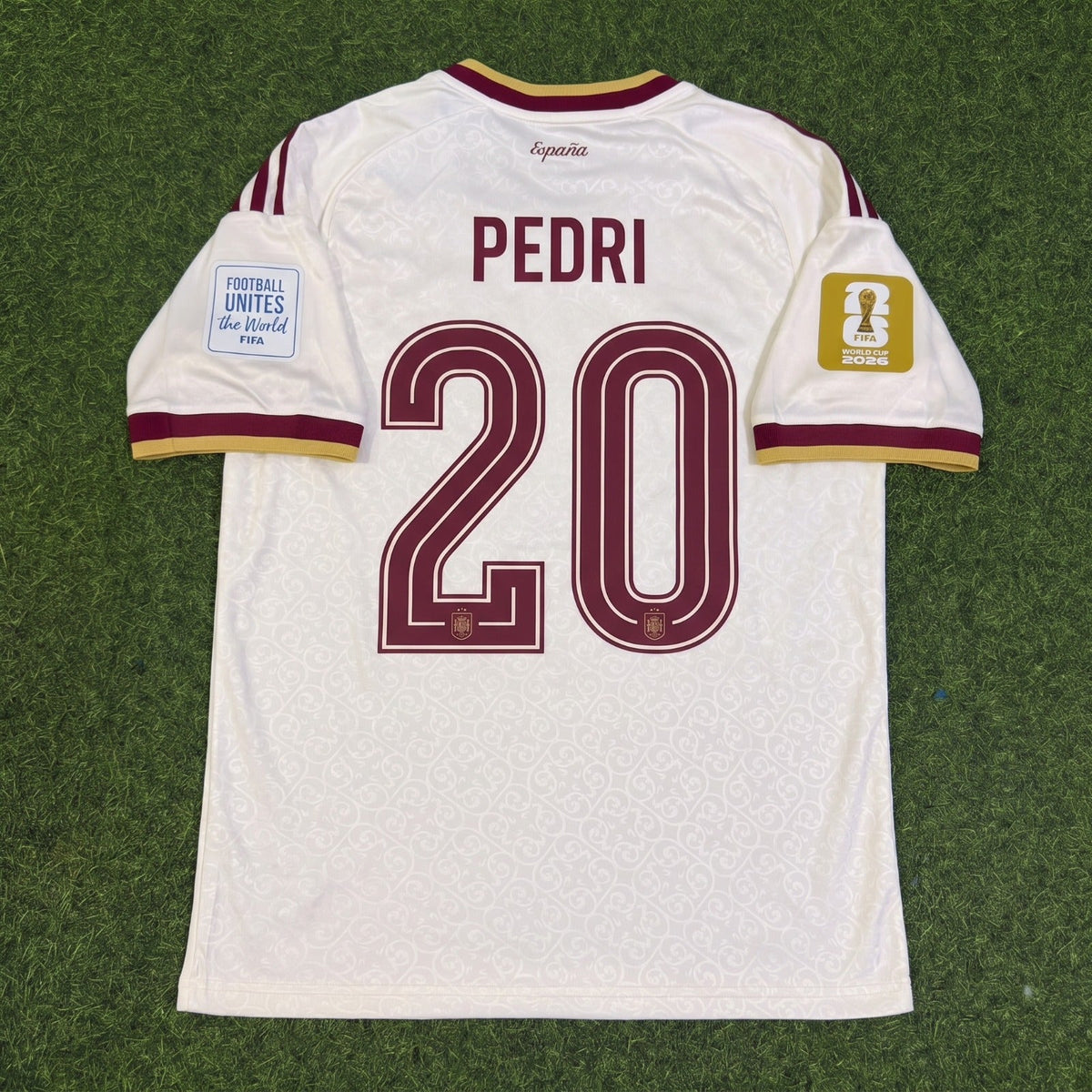 Spain Pedri #20 Two Star 2026 World Cup Champions Away Football Jersey