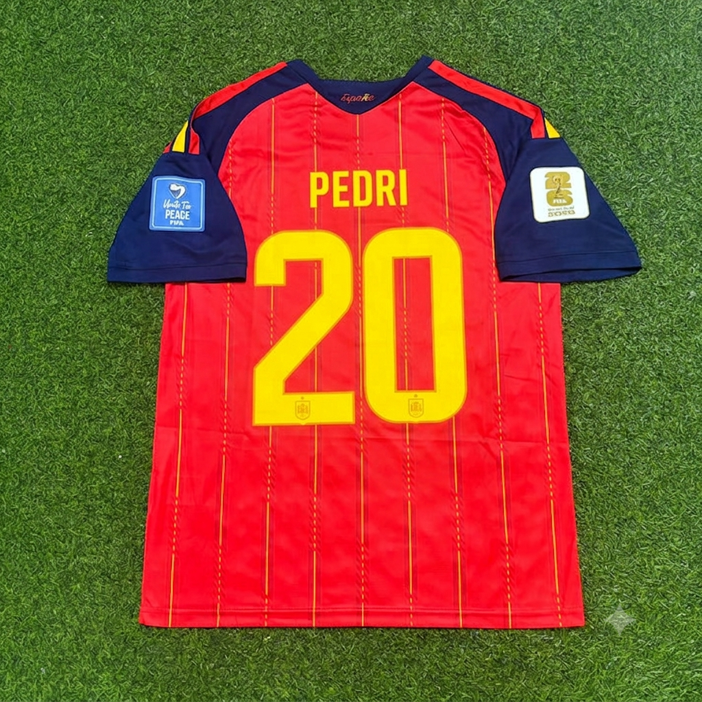 Spain World Cup 2026 Pedri #20 Home Football Jersey