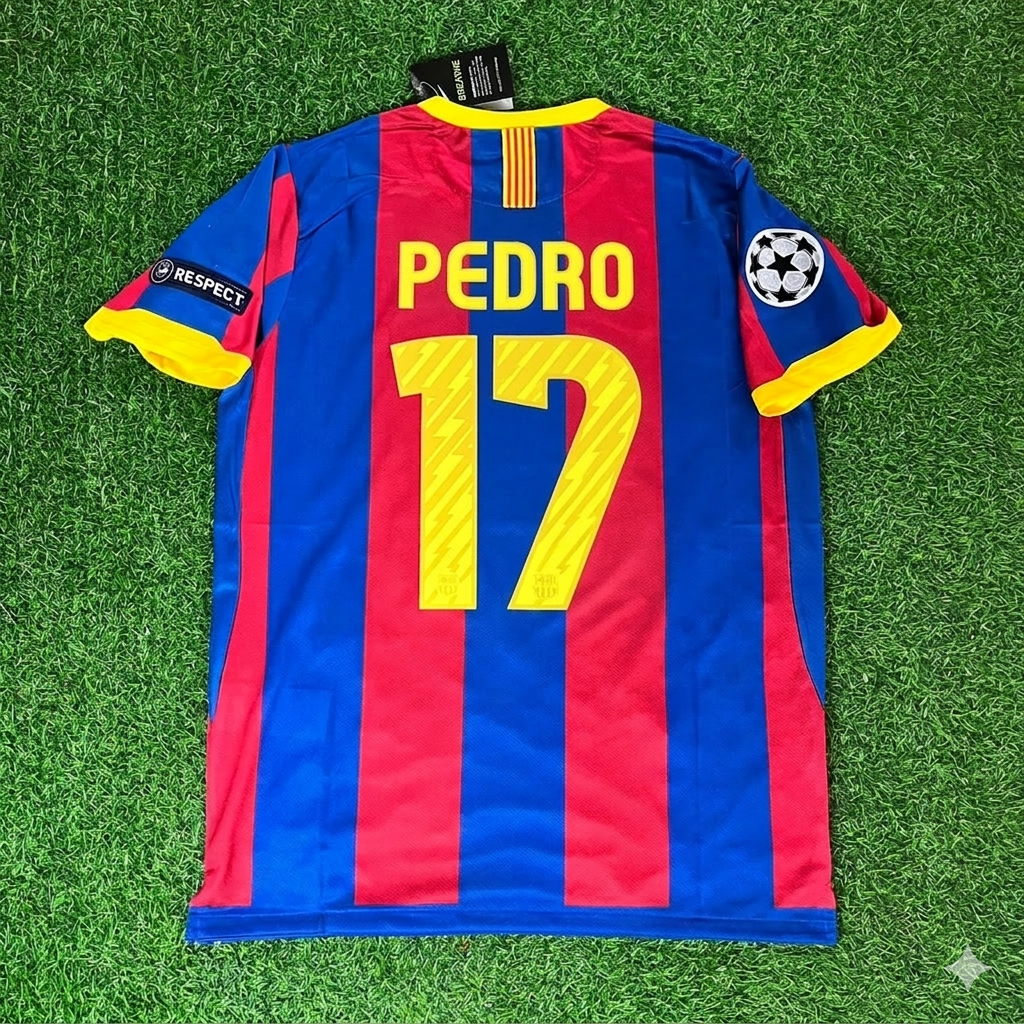 Pedro 17- Barcelona 2011 London Final Football Jersey