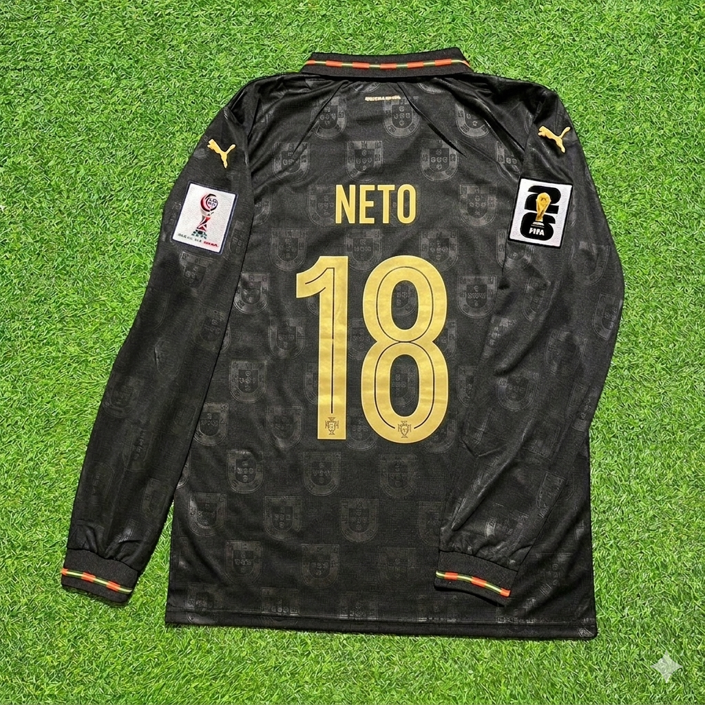 Portugal 2026 Pedro Neto Home Long Sleeve Soccer Kit Football Jersey