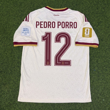 Spain Pedro Porro #12 Two Star 2026 World Cup Champions Away Football Jersey
