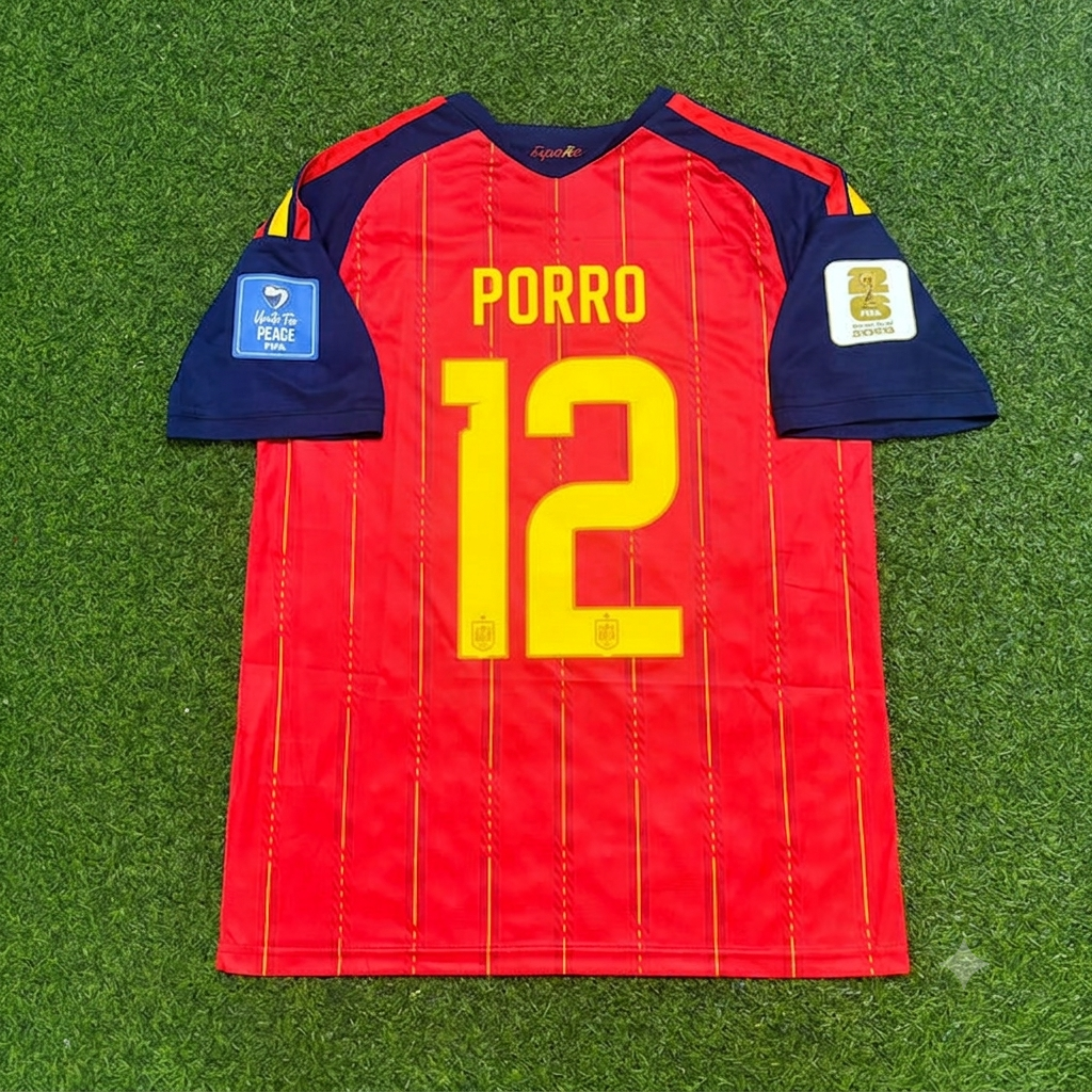 Spanien WM 2026 Pedro Porro #12 Heimtrikot