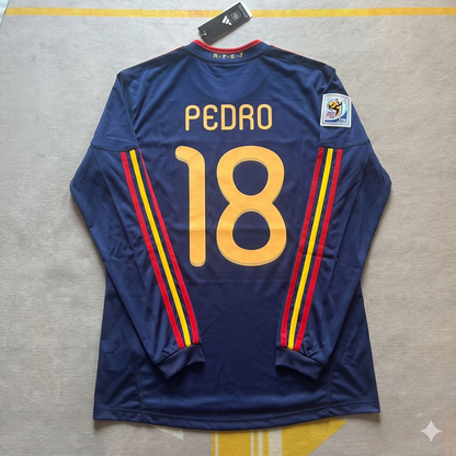 Spain World Cup 2010 Pedro - Final Retro Football Jersey