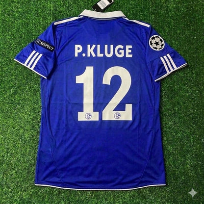 Peer Kluge 12- Schalke 04 Season 2010/11 Retro Champions League Football Jersey