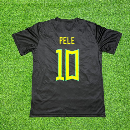 Pele Brazil Black Retro Football Jersey Collection