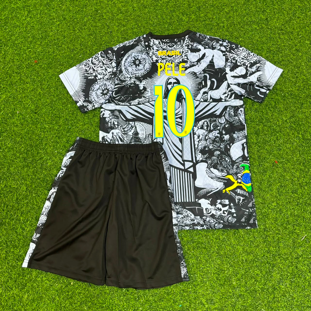 Pele Brazil Iconic Retro Kids Football Jersey