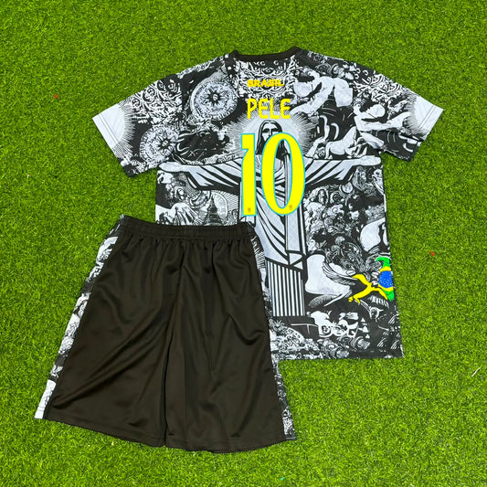 Pele Brazil Iconic Retro Kids Football Jersey