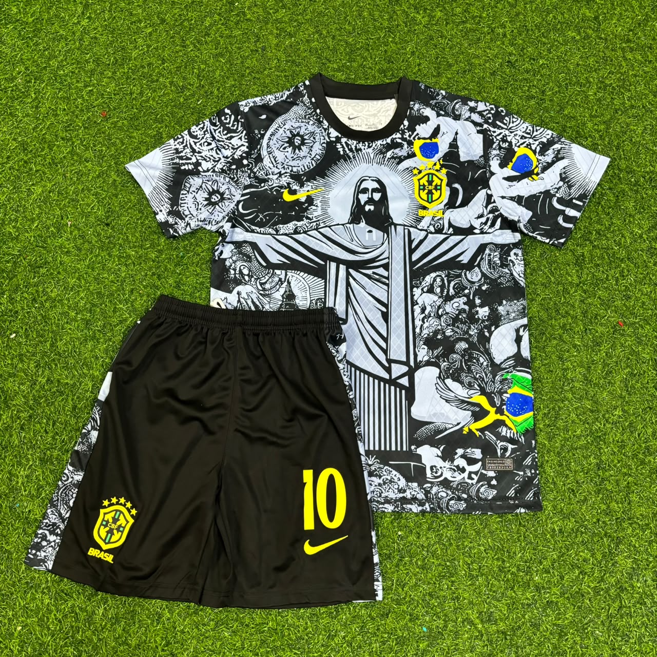 Pele Brazil Iconic Retro Kids Football Jersey