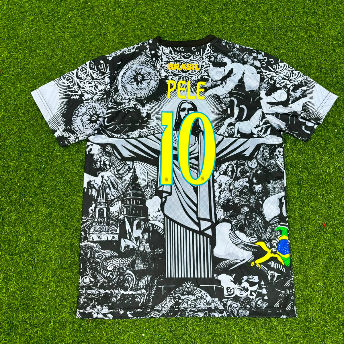 Pele Brazil Iconic Retro Kids Football Jersey