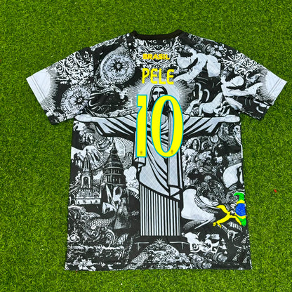 Pele Brazil Iconic Retro Kids Football Jersey