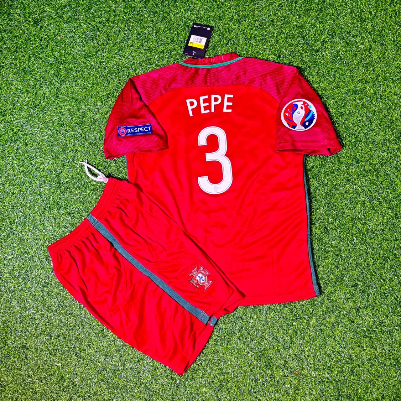 Portugal EURO 2016 Pepe Final Kids Retro Football Jersey